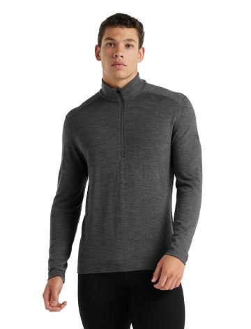 Gritstone Heather Icebreaker Merino 260 Tech Long Sleeve Half Zip Thermal Top Men's Base Layers | AU 1386ILHS